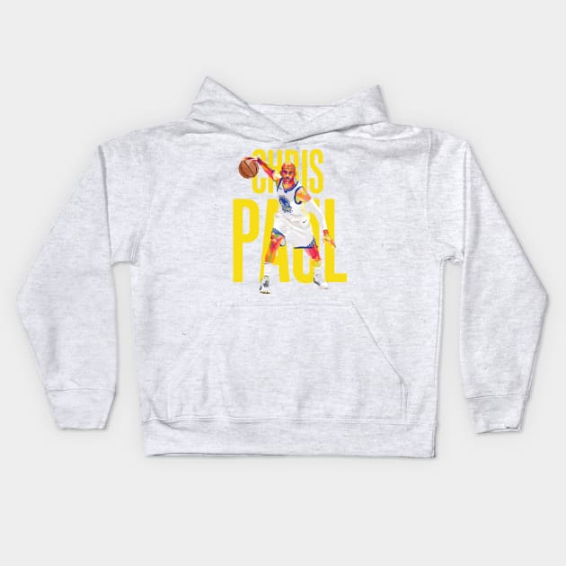 Chris Paul Golden State Warriors Kids Hoodie by awangwidyatama